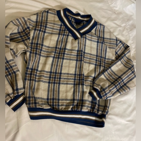 Women's Navy and Brown Jumper - Picture 3 of 3